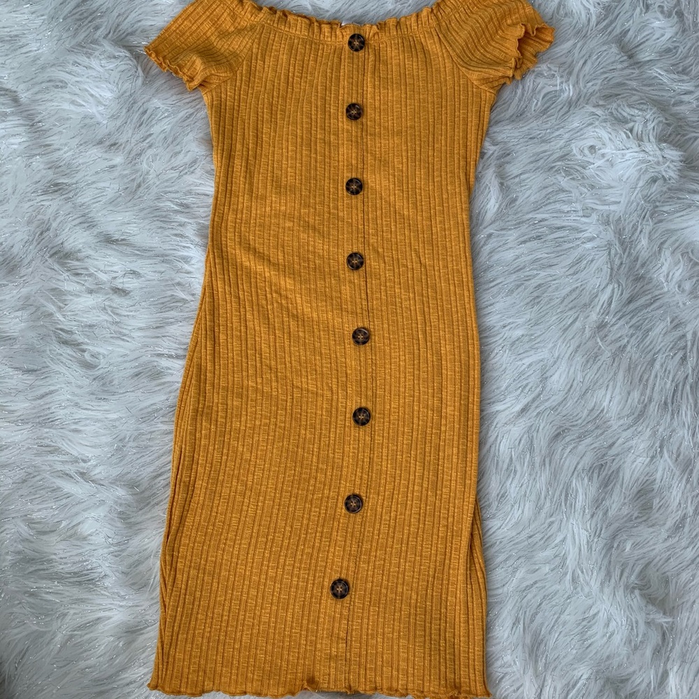 mustard dress